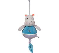 TDRFL-Toys¿Hippopotame¿Boite A Musique¿Peluche Musicale-Gamme « Bamboo »-26 Cm S/Carte¿Bleu Et Gris¿1Er Age