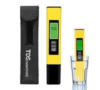 TDS Meter, 3 en 1 Testeur Eau Potable Numérique EC TDS Température avec Ecran LCD Test Dureté de l'eau Electronique 0-9999ppm Moniteur de Qualité d'eau pour Aquarium Piscine Hydroponie, Orange