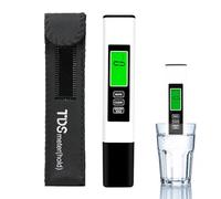 TDS Meter, 3 en 1 Testeur Eau Potable Numérique EC TDS Température avec Ecran LCD Test Dureté de l'eau Electronique 0-999ppm Moniteur de Qualité d'eau pour Aquarium Piscine Hydroponie, Blanc
