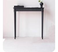 Tdsmyxgs Table D'entrée Étroite Moderne en Bois Massif Console Compacte pour Couloirs Et Petits Espaces,Idéale pour Être Placée Derrière Un Canapé, dans Un Salon(Black)
