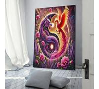 TDSNKAVHB Le Tai Chi Murale dragon et phoenix Decoration Murale Peinture Sur Toile Impression Sur Toile Affiche Decoration Pour Chambre Et Couloir Premium 16x24inch(40x60cm)
