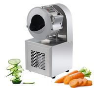 TDSYOCG Hachoir à Légumes Électrique Commercial, Râpeuse et Trancheuse en Acier Inoxydable à Épaisseur Réglable, Large Goulotte pour Chou, Pommes de Terre, Carottes en Restauration & Cuisines