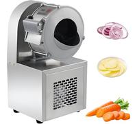 TDSYOCG Hachoir à Légumes Électrique Commercial, Râpeuse et Trancheuse en Acier Inoxydable, Lames 2.3mm/3mm/4mm/6mm, Multi-Fonctions pour Chou et Pommes de Terre, Usage Professionnel & Maison