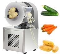 TDSYOCG Machine à Hacher Les Légumes Commerciale, Trancheuse Électrique 180W et Râpeuse en Acier Inoxydable pour Chou, Oignon, Pommes de Terre, Tomate avec Lames pour Restaurant & Maison
