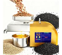 TDSYOCG Machine d'Extraction d'Huile Automatique 1100W | Presse à Huile en Acier Inoxydable | Température Réglable 104-572°F | pour Graines Oléagineuses, Noix, Amandes | Pressage Froid et Chaud