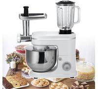 TDSYOCG Mélangeur Universel 3 en 1 Robot Pâtissier Professionnel avec Accessoires pour Hachoir à Viande, Batteur et Bol INOX 6L - 6 Vitesses pour Restaurants/Maison