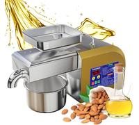 TDSYOCG Presse à Huile Automatique 1100W | Extracteur d'Huile Multifonction en Acier Inoxydable | Double Pressage à Froid et à Chaud | pour Noix de Coco, Amandes, Graines de Sésame