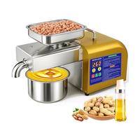 TDSYOCG Presse à Huile Électrique Automatique 1100W | Extracteur d'Huile en Acier Inoxydable de Qualité Alimentaire | Double Pressage à Froid et à Chaud | pour Noix, Amandes, Graines de Sésame