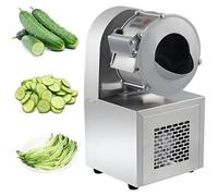 TDSYOCG Râpeuse et Trancheuse Professionnelle en Acier Inoxydable, Hachoir à Légumes Électrique Commercial pour Trancher, Râper, Couper en Dés, Large Goulotte pour Chou, Pommes de Terre, Carottes