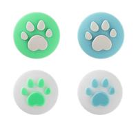 TDTOK Lot de 4 capuchons en forme de griffe de chat pour Nintendo Switch & Lite et coque en silicone souple pour manette Joy-Con Bleu et vert