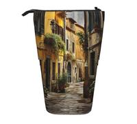 TDTRADD Trousse à crayons télescopique avec fermeture éclair, Irlande Outdoors County Clare The Cliffs, Italian Old Street1, Taille unique, Trousse à crayons