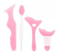 TDUNSYA 4 Pièces Multifonction Outil d'Instructions pour Eye-liner, Pochoirs pour Eyeliner en Silicone, Aide Au Maquillage des Yeux en Silicone Eyeliner Stencils Wing Tips pour Visage à Lèvres