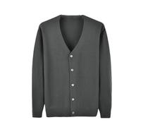 Tdvcpmkk Cardigan pour homme Printemps et Automne Pull Tricoté Basique Grande Taille Col V Simple Boutonnage Pull Veste, Gris 9 Kaki, 3XL