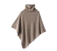Tdvcpmkk Pull Femme Cape Châle Écharpe Asymétrique Col Haut Cachemire Tricoté Cape Femme Hiver Manteau Chaud