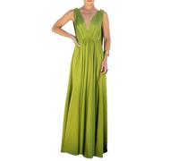 Tdvcpmkk Robe bohème drapée sans manches avec col en V profond et taille plissée pour femme, EN8, S