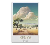 TDXYz de Fer Plaque de Porte Murale en étain Panneau en Acier Étain Mur Signe Décorations d'art pour Café Bar Parc HôtelKenya Afrique30x40cm (12x16 pouces) A996