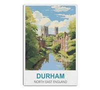 TDXYz Mur Affiche Vintage Plaque Étain Signe Rétro Décorer Artisanat pour Café Bar Garage Salon ChambreDurham Nord-Est de l'Angleterre30x40cm (12x16 pouces) A974