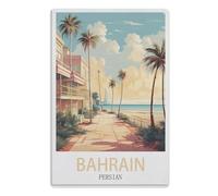 TDXYz Mur Affiche Vintage Plaque Étain Signe Rétro Décorer Artisanat pour Café Bar Garage Salon ChambreBahreïn Golfe Persique15x30cm（6x12 pouces） A814