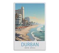 TDXYz Signe Décor Métal Tin Sign Wall Art Vintage Rétro Affiche Plaques de Fer Peintures Imperméables pour la Maison Toilette Salle de Bains DécorationsDurban Afrique du Sud15x30cm（6x12 pouces） A873