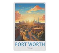 TDXYz Signe Etain Toilette Signe Métal Vintage Affiche Rétro Peinture Plaque Signe Fer Décor Mural D’Art Suspendu pour Toilettes Toilettes MaisonFort Worth Texas20x30cm(8x12 pouces) A95