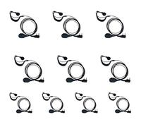 TDYU Lot de 10 oreillettes en forme de G avec micro PTT compatibles avec Baofeng UV-5R BF-F8HP BF-888S Kenwood TK-208 TK-360G TK3230 TK-3160 Puxing Quansheng Wouxun Radio bidirectionnelle
