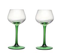 tDZP7yWpc verres à boire Verres à champagne pied vert, 2 flûtes en cristal d'une capacité de 4,73 oz, élégants for que les vieux amis se réunissent