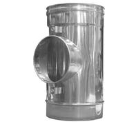 Té 90° pour couvercle de nettoyage ou raccord - simple paroi - Dinak SW6 160 mm