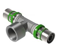 Té à Sertir Métallique Femelle à Visser Pour Tubes Multicouche - 26x3-3/4-26x3 - Vendus Par 2 - Raccords Multiskin - 7130gw263426 - Comap