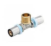 Té à sertir pour tube multicouche Ø16 filetage mâle 15x21 à visser au centre RBM