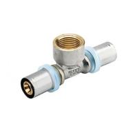 Té à sertir pour tube multicouche Ø16 taraudage femelle 15x21 au centre RBM