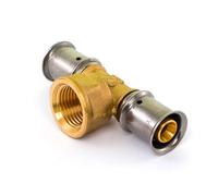 Té à sertir taraudage femelle au centre pour tube multicouche F25-20x27-25 - G2F25046 MULTITUBO