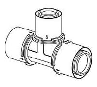 Té à sertir Uponor S-Press PLUS 1046400 50 x 40 x 50 mm, réduit, PPSU