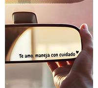Te amo maneja con cuidado Autocollant avec message inspirant en espagnol « Drive Safe » et « I Love You » pour rétroviseur de voiture, étanche, cadeau pour voitures et camions