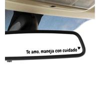 Te amo maneja con cuidado Autocollant en espagnol avec message inspirant en espagnol Drive Safe I Love You Autocollant de rétroviseur de voiture en vinyle imperméable 10,2 cm