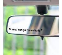 Te amo manipule avec soin Message inspirant Autocollant en espagnol, Conduisez avec soin, Je t'aime Autocollants pour rétroviseur, Autocollant de motivation pour la voiture, Vinyle imperméable