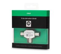 Té coaxial 9.52 mm - D2DIFFUSION - Blanc - Neuf - Garantie 2 ans - Fabriqué en France