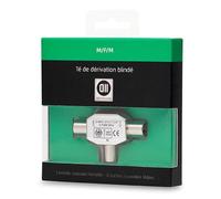 Té coaxial - D2DIFFUSION - 9.52 mm - Blanc - A sertir