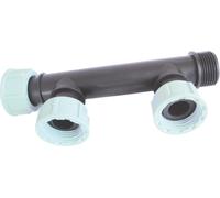 Te Collecteur d'arrosage 1"" pour 2 ou 3 électrovannes de jardin Clarinete d'irrigation 2 sorties M-F-F 1'' Collecteur d'irrigation
