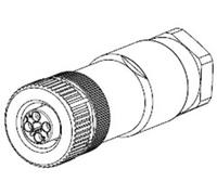 TE Connectivity 2120950-1 Connecteur non confectionné pour capteurs/actionneurs M12 femelle, droit Nombre de pôles: 4 1 pc(s)