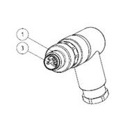 TE Connectivity 6-2271123-2 Connecteur non confectionné pour capteurs/actionneurs M12 mâle, coudé Nombre de pôles: 12 1 pc(s)