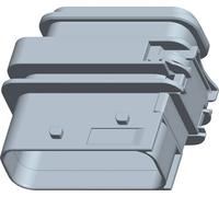 TE Connectivity Boîtier femelle pour platines série HDSCS, MCP Nbr total de pôles 4 1-1564534-1 1 pc(s)