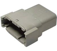 TE Connectivity DTM 04-12 PA Cosse cylindrique mâle femelle, droit Nombre total de pôles: 12 Série (connecteur rond): DTM