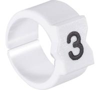 TE Connectivity STD09W-6 Clip de marquage Impression 6 Plage de Ø extérieur 3.25 à 4.50 mm 062724-000