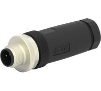 TE Connectivity T4111002021-000 Connecteur non confectionné pour capteurs/actionneurs M12 mâle, droit Nombre de pôles: 2 1 pc(s)