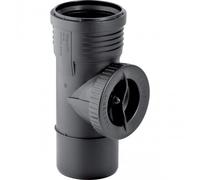 Geberit Pièce de nettoyage Silent PP 390527141 DN 110, 90 degrés, avec ouverture de service ronde