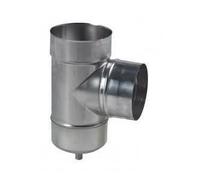 Té de tubage équerre avec purge Inox 304