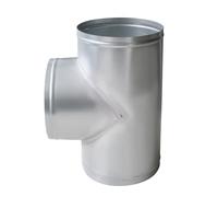 Té de ventilation pour conduit cheminée te 125mm raccord en t vmc té vmc 125 te 90° d 100/80 galva en zinc pour cuisine hotte aspirante (OD100mm)