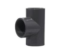 Té égal à 90 PVC femelle à coller pression PN16 diamètre 75mm Réf. TIV75