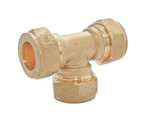 Té égal bicône en laiton pour tube cuivre 16mm Somatherm