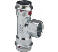 Viega Pièce en T Prestabo 558932 35 mm x Rp 1/2 x 35 mm, acier non allié, SC-Contur, polygonale